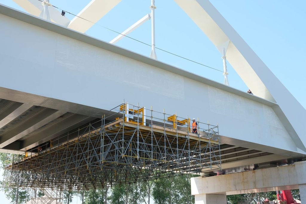 Detail oplossingen ondersteuningen boogbrug Rotterdam